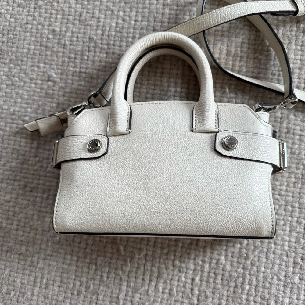 Henri Bendel NY micro mini “birkin lookalike” purse white leather - Picture 5 of 7